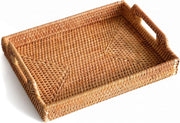 Handcrafted Natural Rattan Serving Tray
