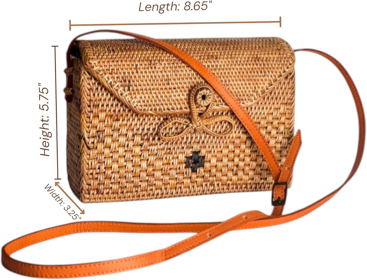 Handcrafted Artisan Woven Rattan Purse
