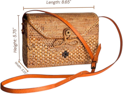 Handcrafted Artisan Woven Rattan Purse